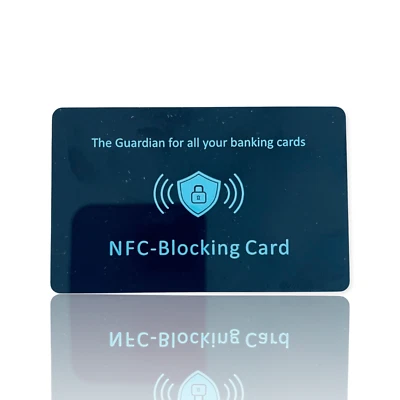 1x RFID Blocker Karte NFC Schutz für EC & Kreditkarten Schutzkarte Blocking Card