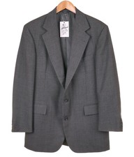 Polo Ralph Lauren Gray Houndstooth Wool Mens Sport Coat Jacket Blazer 40 R