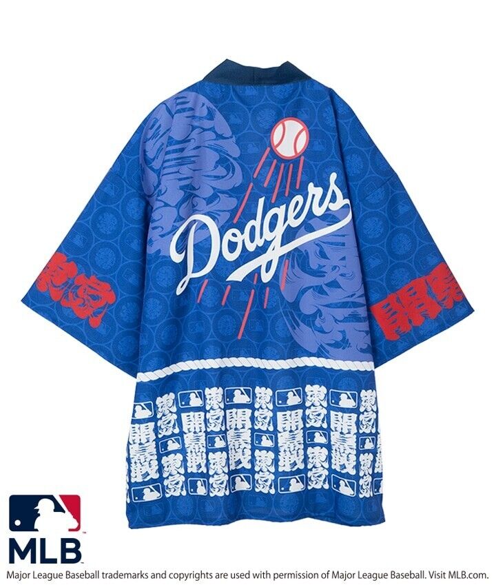MLB Official 2025 Tokyo Series Dodgers Happi Coat Kimono MLB Official 2025 Tokyo Series Dodgers Happi Coat Kimono