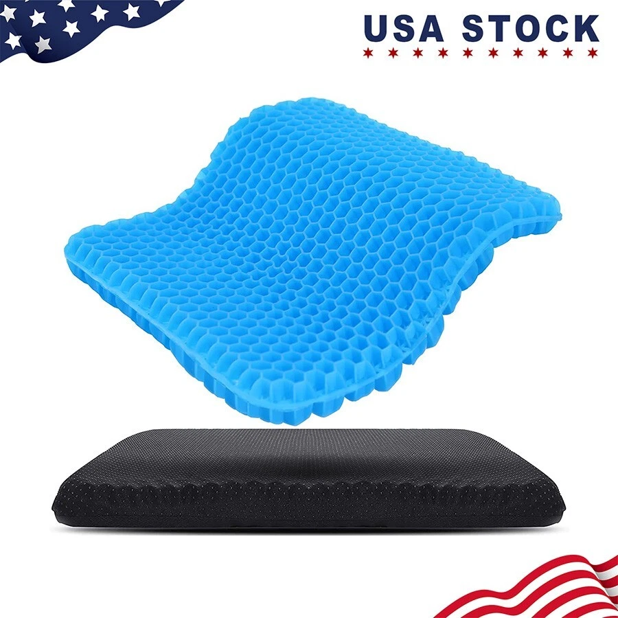 Gel Seat Cushion, Pressure Relief with Non-Slip Cover Ergonomics Chair  Cushion