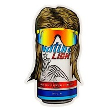 Natty Light Mullet Sticker Decal funny redneck camping drinking beer stickers