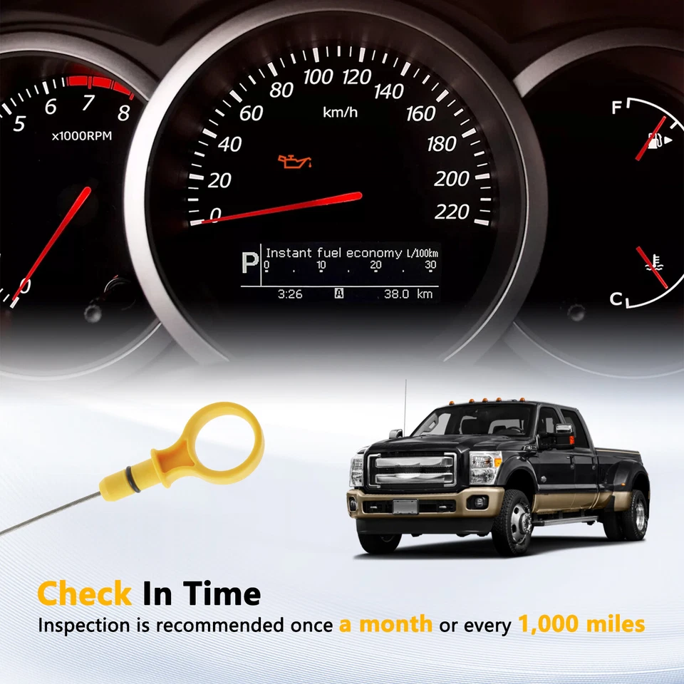 Vareta indicadora de óleo do motor para 2011-2016 F-450 F-550 6.7L diesel Ford - Imagem 4 de 4