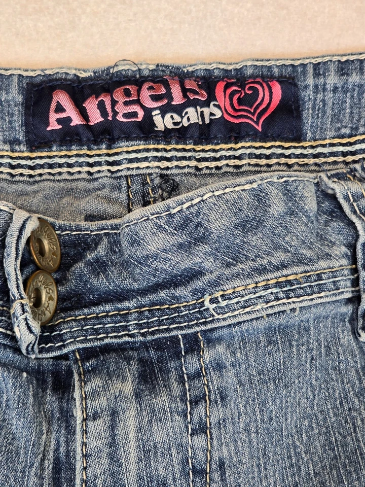 Angels Jean размер 17 шорты изогнутый Бермуды вышитый женщин EUC - Изображение 2 из 4