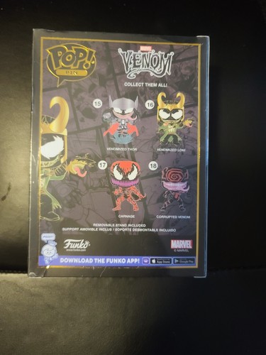 Funko POP! JUMBO Pin Disney Marvel VENOMIZED LOKI 16 BRAND NEW IN BOX FAST SHIP - Picture 2 of 6