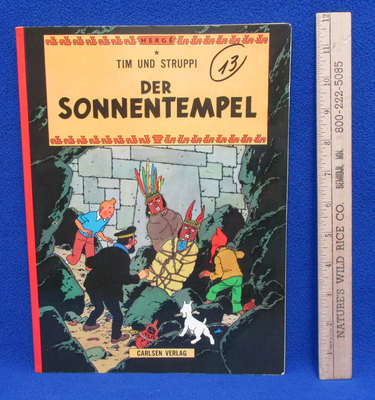 Vintage Herge Tim Und Struppi Comic Book Der Sonnentempel German Edition 