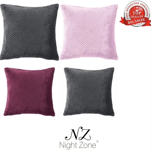Teddy Fleece waffle Cushion Covers Soft Cosy  Pack Of 4 Cushion Covers