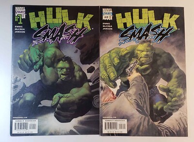 HULK SMASH 1 & 2 - Lot of 2 2001 Marvel Knights Comics Garth Ennis & John McCrea