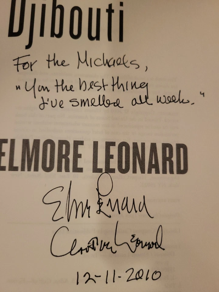 Djibouti by Elmore Leonard 2010 HB/DJ *Signed First Edition* Foto 3 de 4