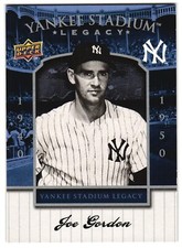 Joe Gordon 2008 Upper Deck Yankee Stadium Blue Legacy Card #17 NM