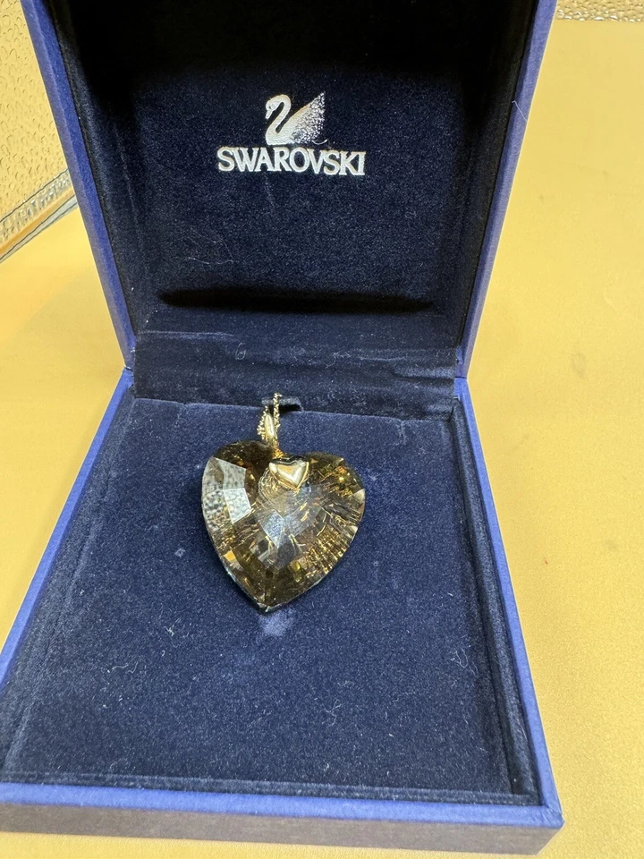 正品施华洛世奇干邑金色心形吊坠项链,0987380 - 非常罕见 — 第 2/4 张图片