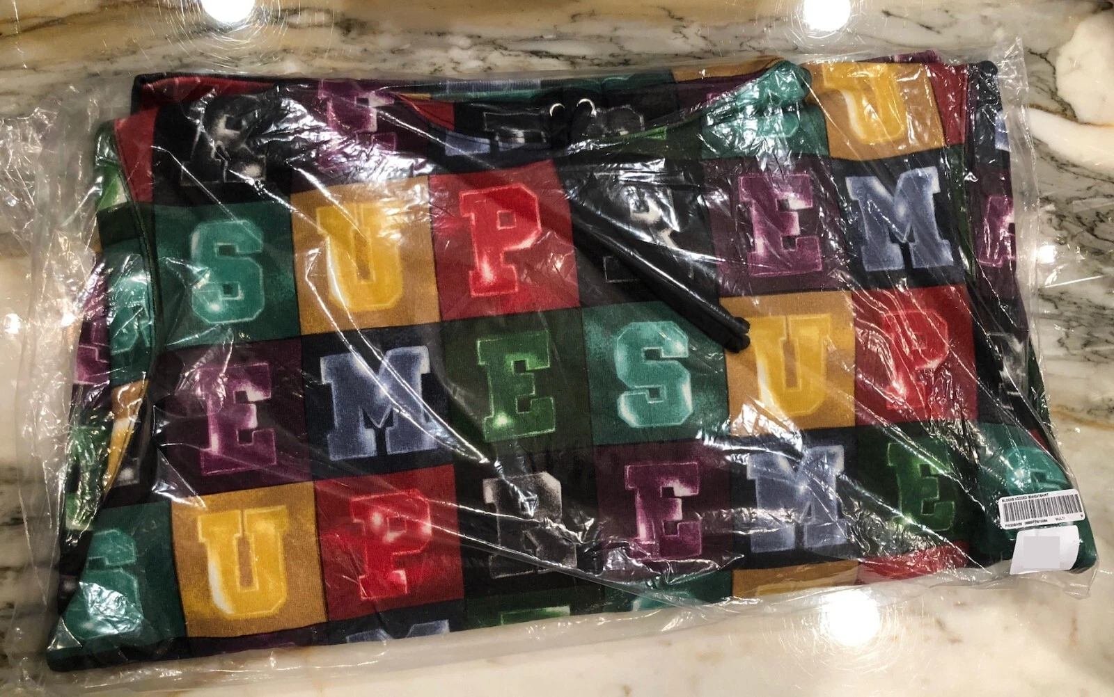 Sweat shirt à capuche Supreme Blocks « Multicolore »   Homme Taille XL 