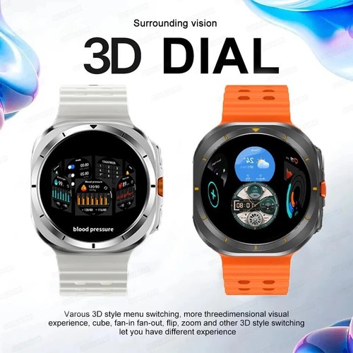 2025 Nouvelle Galaxy Watch 7 Ultra Smart Watch Homme 32 Go Mémoire Vidéo GPS NFC 47mm - Photo 3 sur 28