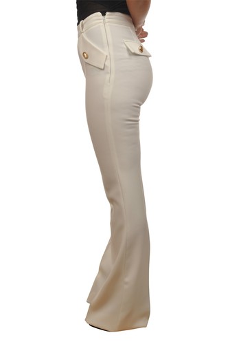 Elisabetta Franchi Woman Wide leg trousers White 15998 - Picture 4 of 5
