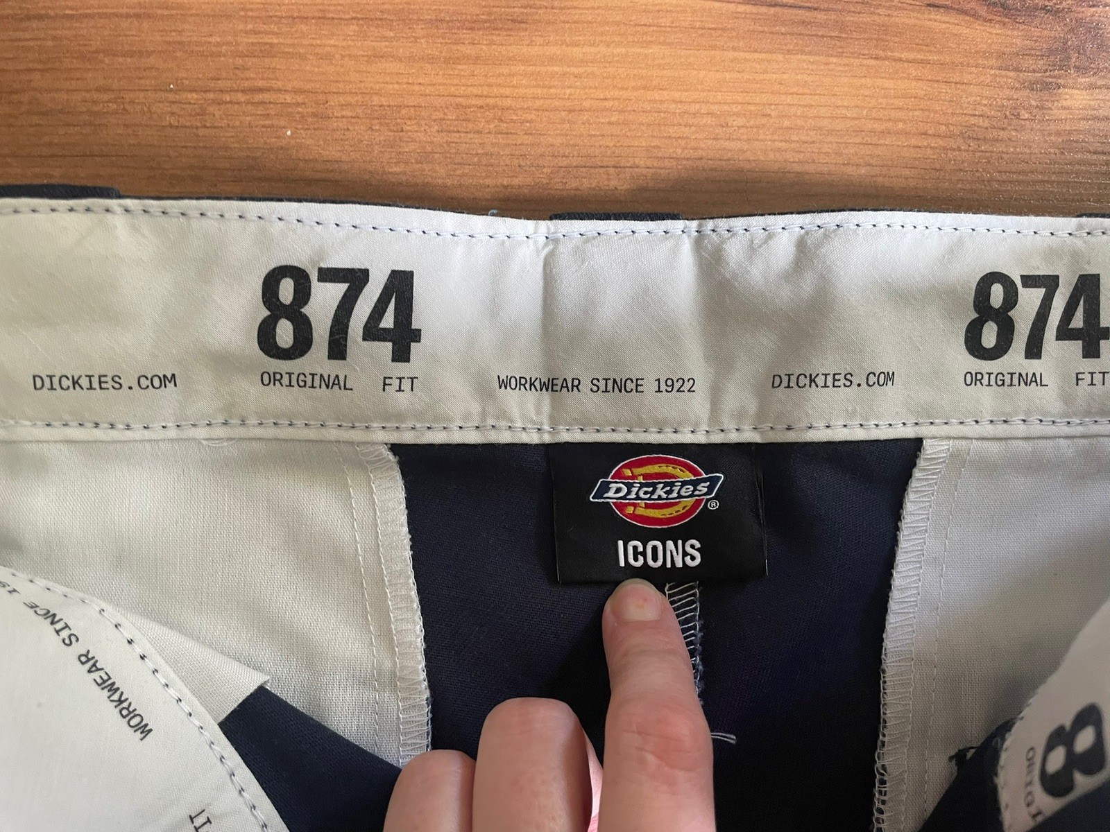 Original Dickies 874 Work Pant – W33 L34– Made in USA – Grau Grey