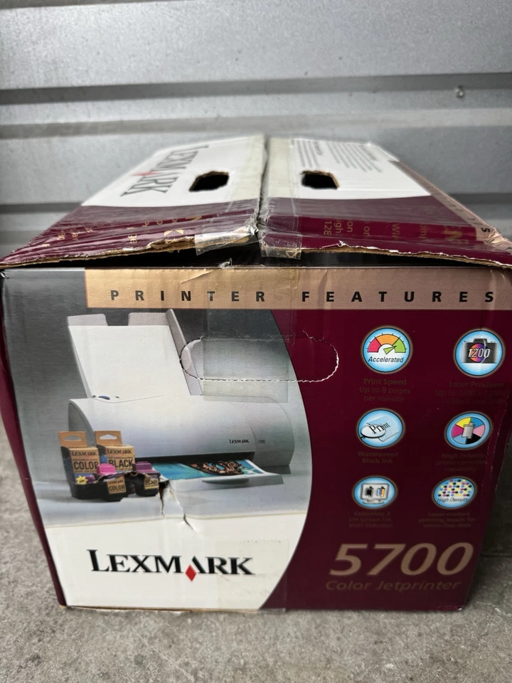 Vintage SEALED NEW Lexmark 5700 Color Jetprinter - Image 4 of 4