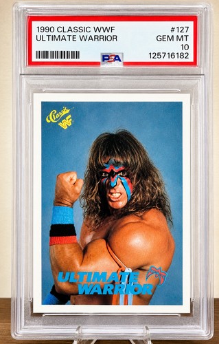 1990 Classic WWF The Ultimate Warrior Debut 1st Rookie Card #127 PSA 10 Gem Mint