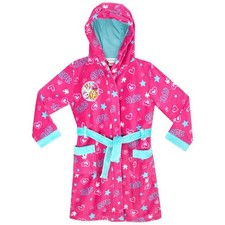 Girls Shopkins Fleece Dressing Gown Robe Age 7-8 Years Pink Blue