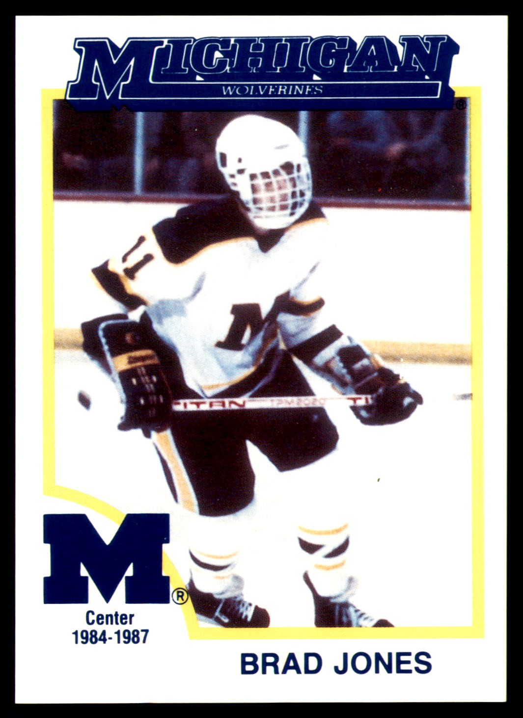 1991 College Classics Michigan Wolverines #NNO Brad Jones Michigan Wolverines