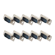 10PCS Computer DB9 Male Connector Adapter Solder Type 9 Pin D-SUB Connectors PC