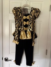 Revolution Dance Costume Black and Gold Large Child RC19728