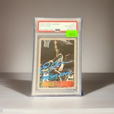 1996 TOPPS CHROME RAY ALLEN RC AUTO PSA 10 HE GOT GAME INSCRIPTION BLUE INK VHTF