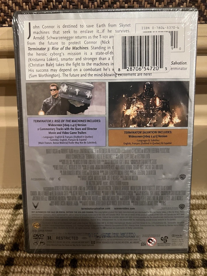 Terminator 3 / Terminator Salvation (DVD) Double Feature BRAND NEW & SEALED - Image 2 of 2