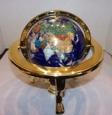 Semi Precious Stone Globe with Compass