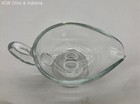Pressed Glass Clear Pedestal Gravy Boat with Ladle 2 Piece Set Vintage — photo 8