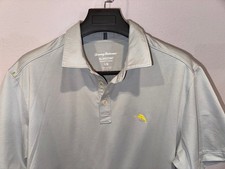 Tommy Bahama IslandZone Polo Shirt Mens Large Grey