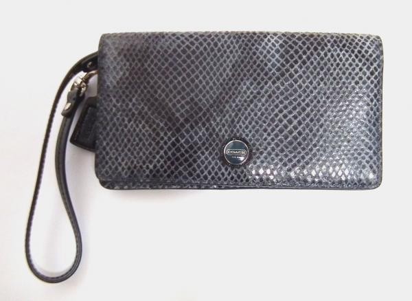 COACH Long Wallet Demi Clutch Python Embossed Wal… - image 2