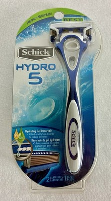 Schick HYDRO 5 Razor Handle + 2 Cartridges NOS 2010