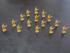 Risk 40th Anniversary Edition Gold Infintry Spare Pieces (15 Count) Used.
