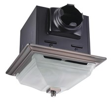 Oil Rubbed Bronze 110 CFM Decorative Ceiling Exhaust Bathroom Fan w/ LED Light