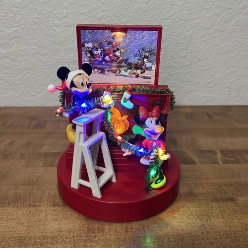 Disney Ruz Animato Topolino e Minnie Illuminato Musicale Camino Natale - Foto 10 di 16
