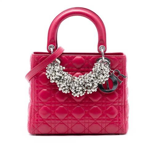 Pre-owned Dior Lady Dior Cannage quilted leather handbag