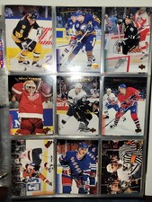1995-96 Upper Deck Hockey - Complete 570-Card Set - 69 RCs: Alfredsson, Doan ++