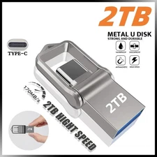 2TB Flash Drive High Speed USB 1TB 512GB Type-C Interface Dual-Use Flash Memory