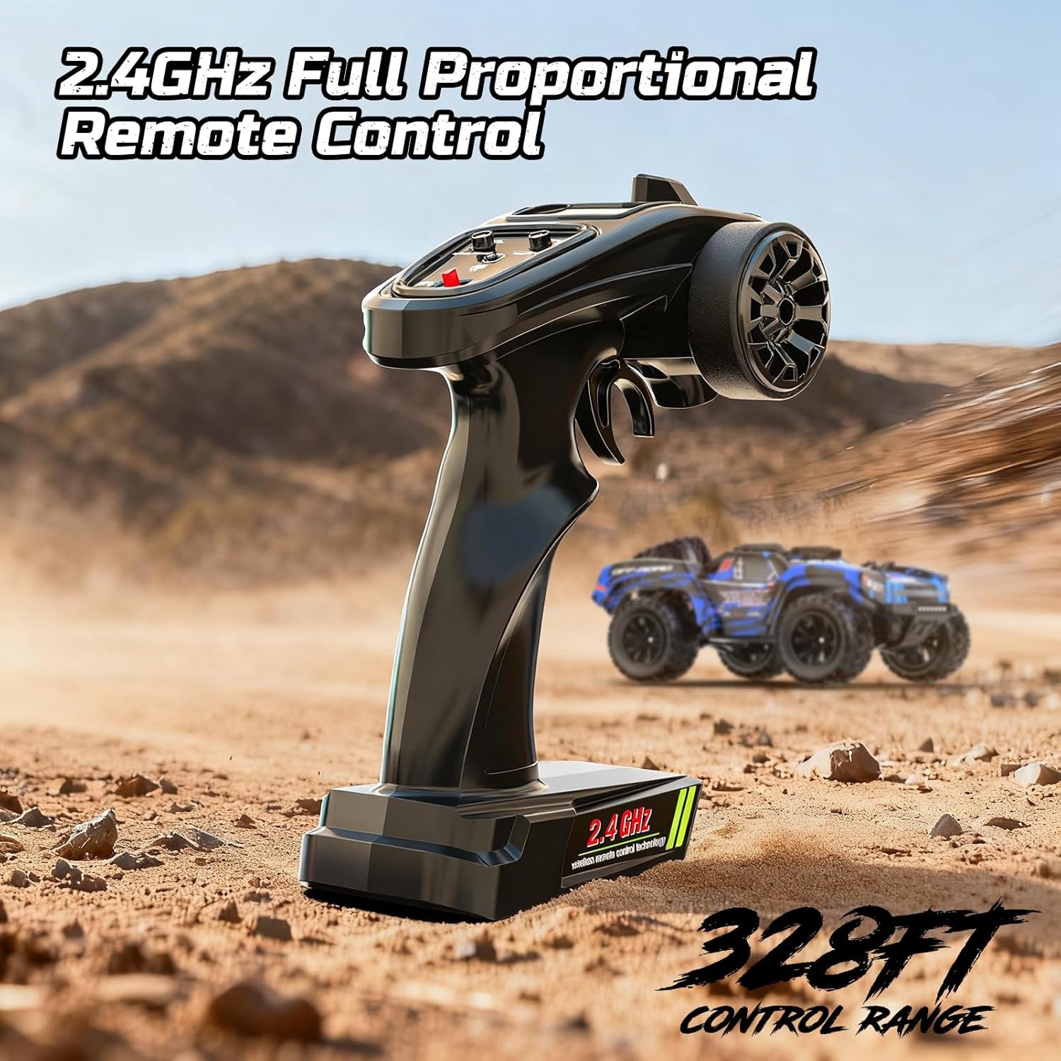 DEERC 9006E 1:12 4WD RC Car 45KMH Fast Off-Road Truck with LED Lights