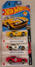 Hot Wheels Mainline Ferrari 365 GTB4 Ferrari Lot of 3 red yellow white