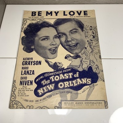 Be My Love - 1950 sheet music - from movie The Toast of New Orleans, M. Lanza