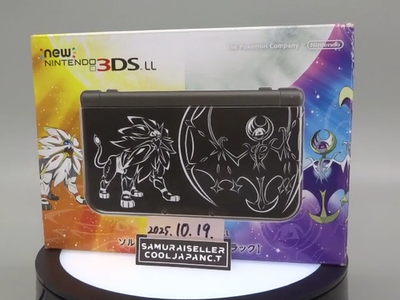 Nintendo 3DS LL XL Console Pokemon Solgaleo Lunala Black Limited