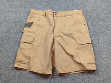 Wrangler Shorts Mens 40 Beige Cargo Utility Workwear Ripstop Relaxed Fit