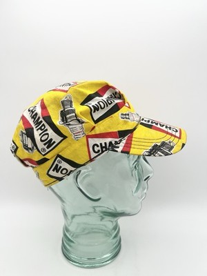 1970’s チャンピオン スパーク プラグ ビンテージ HAT 総柄 FORD Vintage 70s Champion Spark Plug All Over Print Hat USA Made Racing