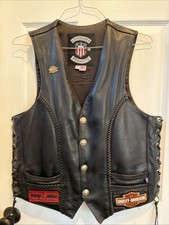 Legendary Products Men s Leather Motorcycle Vest with Patches Heavy Duty, Sz M