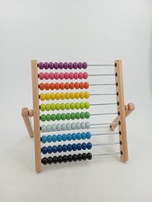 IKEA MULA Abakus Holz Kinder Lernspielzeug Rechenschieber Zählrahmen Bunt