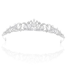 Tiara Crowns for Women Girls Wedding Tiara Princess Tiara for Wedding Silver