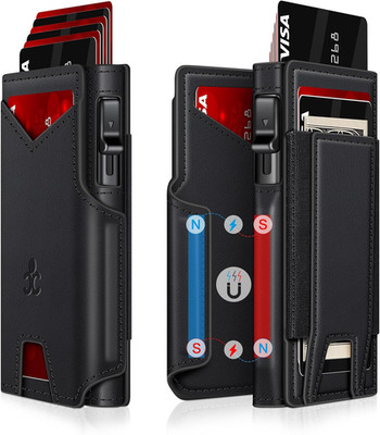 Wallet for Men Wallet with Slim Pop up Card Holder 9-13 Cards, Bifold Minimalist