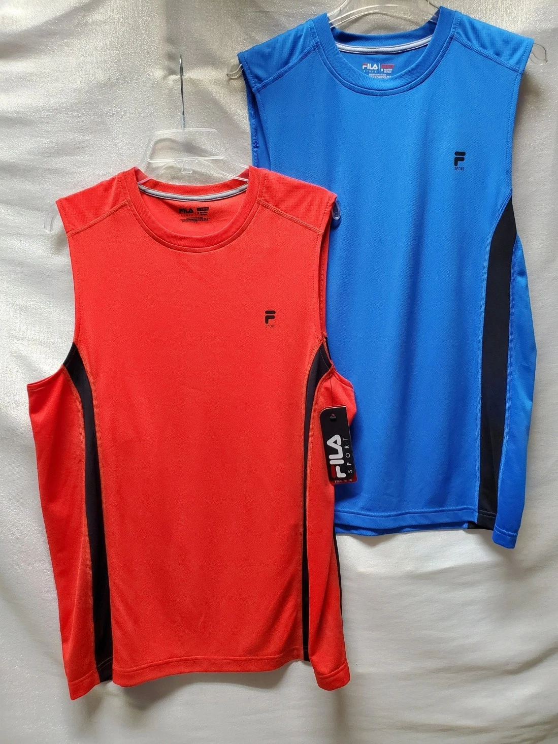 FILA Sport Men's Sleeveless Wicking Run Gym Athletic Shirt Medium Lot of 2