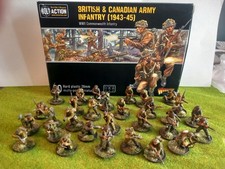 Bolt Action. Warlord Games . British Canadian. WW2. 30 Figurines Peintes + Boite