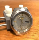 Vintage Seiko Automatic Calendar Day Date 7009 8210 Stainless Men’s Wristwatch